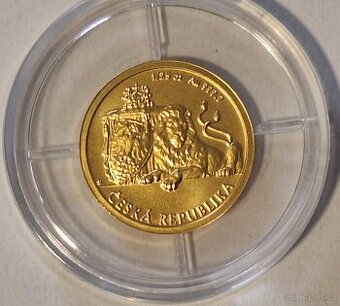 ZLATÁ MINCE - ČESKÝ LEV 1/25 ROK 2019 ČM VZÁCNÁ