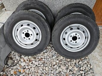 4x plechové disky 5x130 včetně letních pneu + zimní pneu