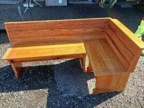 Masivní dřevěná lavice vhodné na zahradu/kuchyně/