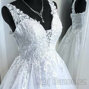 XL-2XL Svatební šaty CHARM WHITE - 1