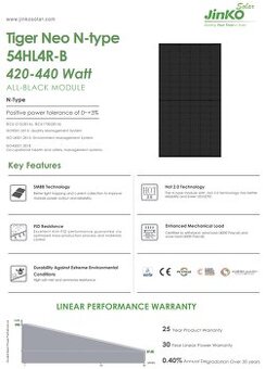 Fotovoltaický panel Jinko 54HL4-B 435Wp, full black