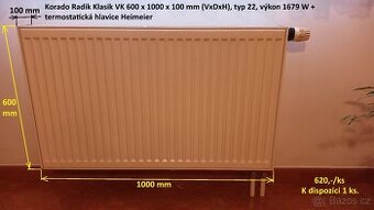 Radiátory Korado Radik Klasik VK, 8 ks