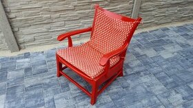 Křeslo staré starožitné masiv dřevo