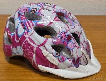 Dětská přilba na kolo Alpina Rocky - white/flower 47-52cm
