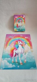 Holografické puzzle Jednorožec (48 dílků)