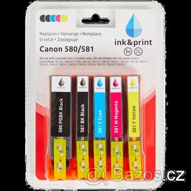 Inkoustové kazety Canon 580 / 581 - 4 x sada