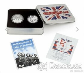 Sada dvou stříbrných mincí - Bitva o Británii proof - 1