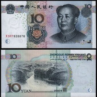 Čína - 10 Juanů bankovka, 2005, UNC