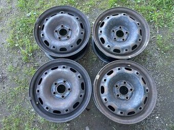 4 ks plechových disků VW, Škoda 14" 5x100 et43