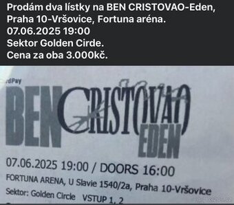 Lístky Ben Cristovao