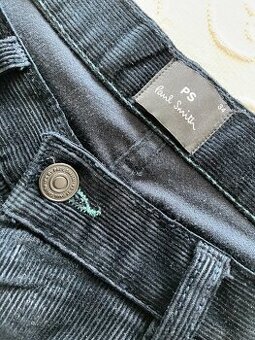 Paul Smith modré manšestrové kalhoty 34R - 1