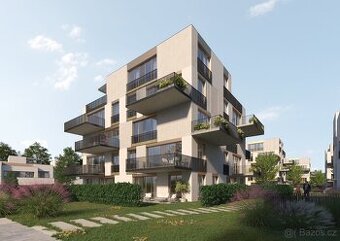 Bytová jednotka 1+kk s terasou a zahrádkou, 91,54m² - REZIDE
