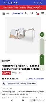 Nafukovací předsíň Air Seconds Base Connect Fresh pro 6 osob