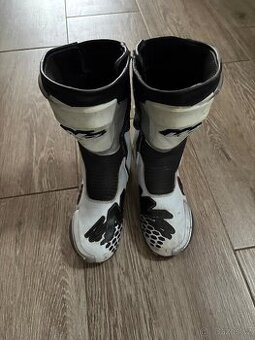 MISANO Magnesiun bílé moto boty W2 BOOTS