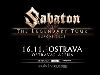 Prodám STÁNÍ na SABATON - 1x lístek.