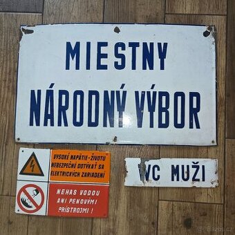 prodám smaltované cedule