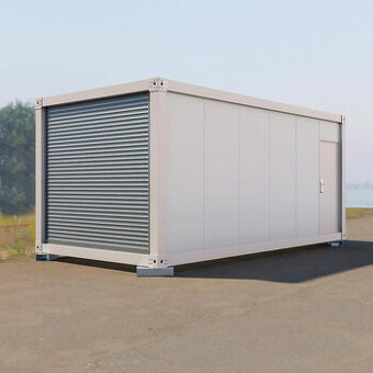 Garáž z kontejneru s el. vraty o rozměru 3x6