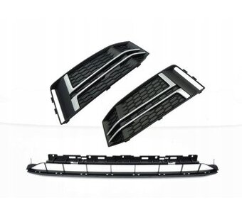 MŘÍŽKA NÁRAZNÍKU KOMPLET AUDI A4 B9 S-LINE 15-19R 8W, 8W0