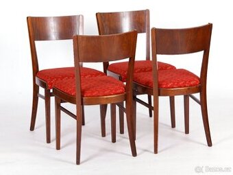 Zachovalé dubové jídelní židle, 4 kusy.