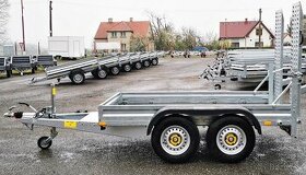 Přepravník stavebních strojů přívěsný vozík 260x125cm 2700kg