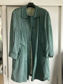 Zelený kožený kabát