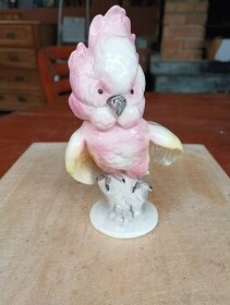 Hezká stará porcelánová soška Papoušek - 1