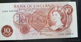 1968 - Bank Of England J S Fforde - Deset Shillingů Bankovka