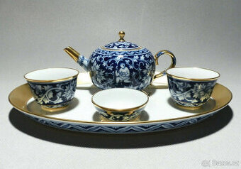 Meissen Tea Dejeuner Chinese with Floral Tendrils Limited Sp