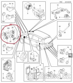 Opel Zafira C držáky parkovacích senzorů