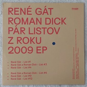 René Gát & Roman Dick - Pár listov z roku 2009 - 1