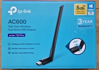 Síťová karta TP-Link Archer T2U Plus WiFi AC600 USB
