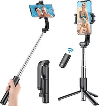 Selfie tyč s bluetooth ovládáním a funkcí tripodu