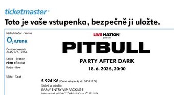 Pitbull koncert stání u pódia