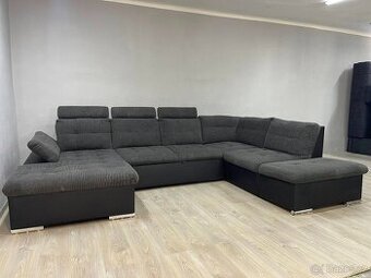 Tmava sedací souprava do U