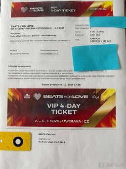 2x VIP vstupenka na Beats for Love 2025