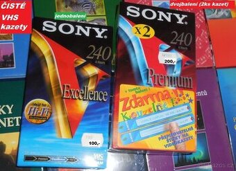 VIDEOKAZETY VHS čisté i nahrané