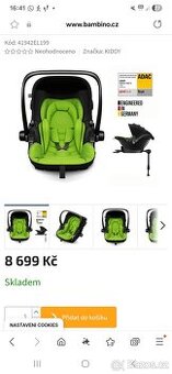 Nová autosedacka kiddy s izofixem polohovací.