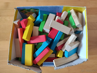 Dřevěné kostky 200 ks + jenga