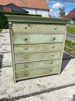 Starožitný 6ti šuplíkový manžetník, komoda