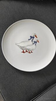 Velký talíř vzor husy