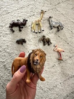 Schleich zvířátka 5 ks Afrika - lev žirafa slon