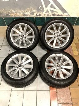 Alu kola Škoda R16 5X112 ZIMNÍ PNEU 205/55 R16 7mm