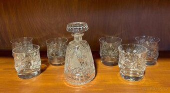 Sada broušených skleniček