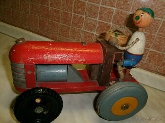 Prodám různé plechové a dřevěné hračky. Starý dřevěný červen