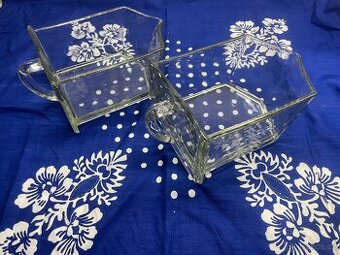 Retro sklenene dozy 2ks