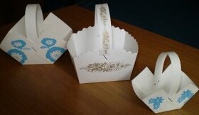 Papírové košíky na svatební výslužku 5 Kč
