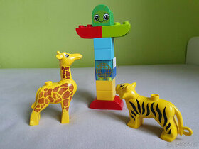 Lego Duplo Velká žirafa a tygr + 11 kostek (vše originál) - 1