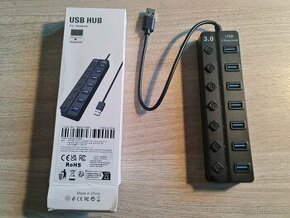 USB3 HUB 7v1 portů s vypínáním nové - 1