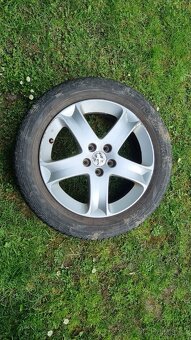Original ALU disky Peugeot 17" 5x108 ET48 s letními pneu