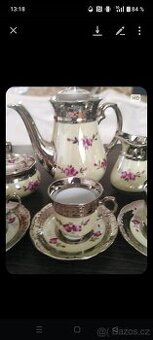 Kávová porcelánová souprava - retro